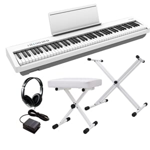Roland FP30X Hvit Pakke med krysstativ