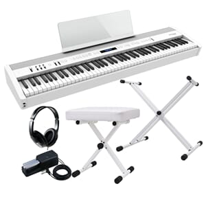 Roland FP 60X hvit pakke med kryssstativ
