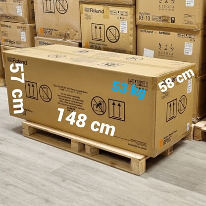 Størrelse på pianokartonger